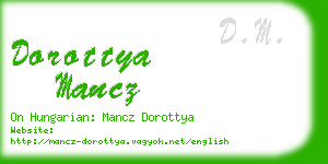 dorottya mancz business card